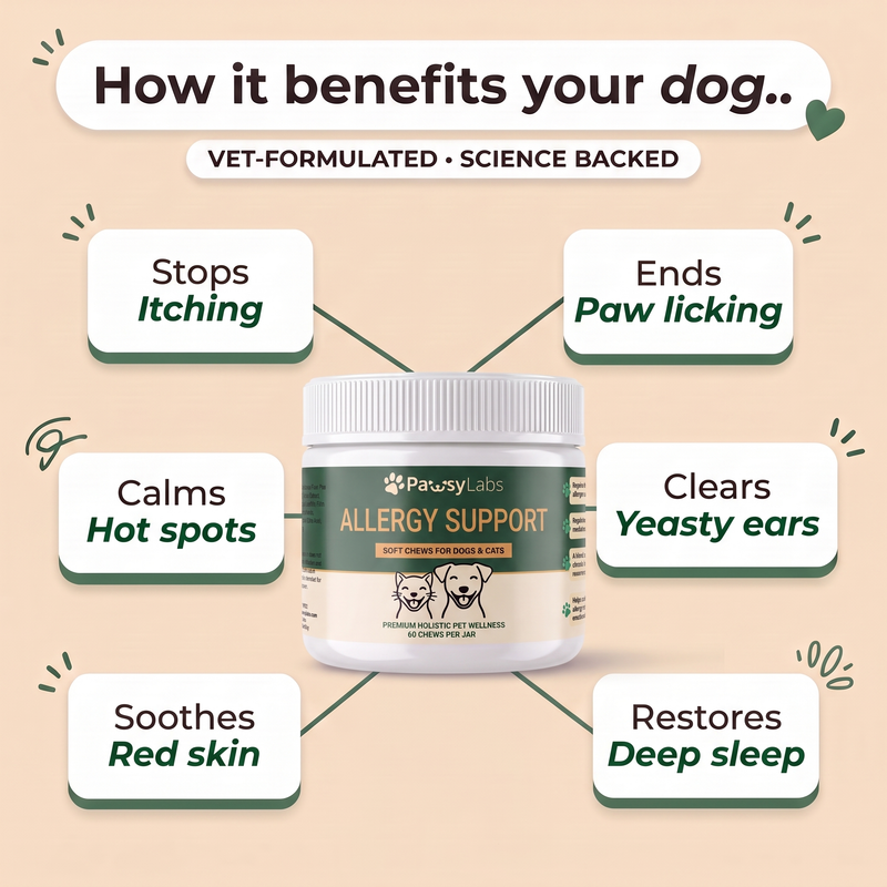 Allergy Support soft chews for dogs and cats — key benefits