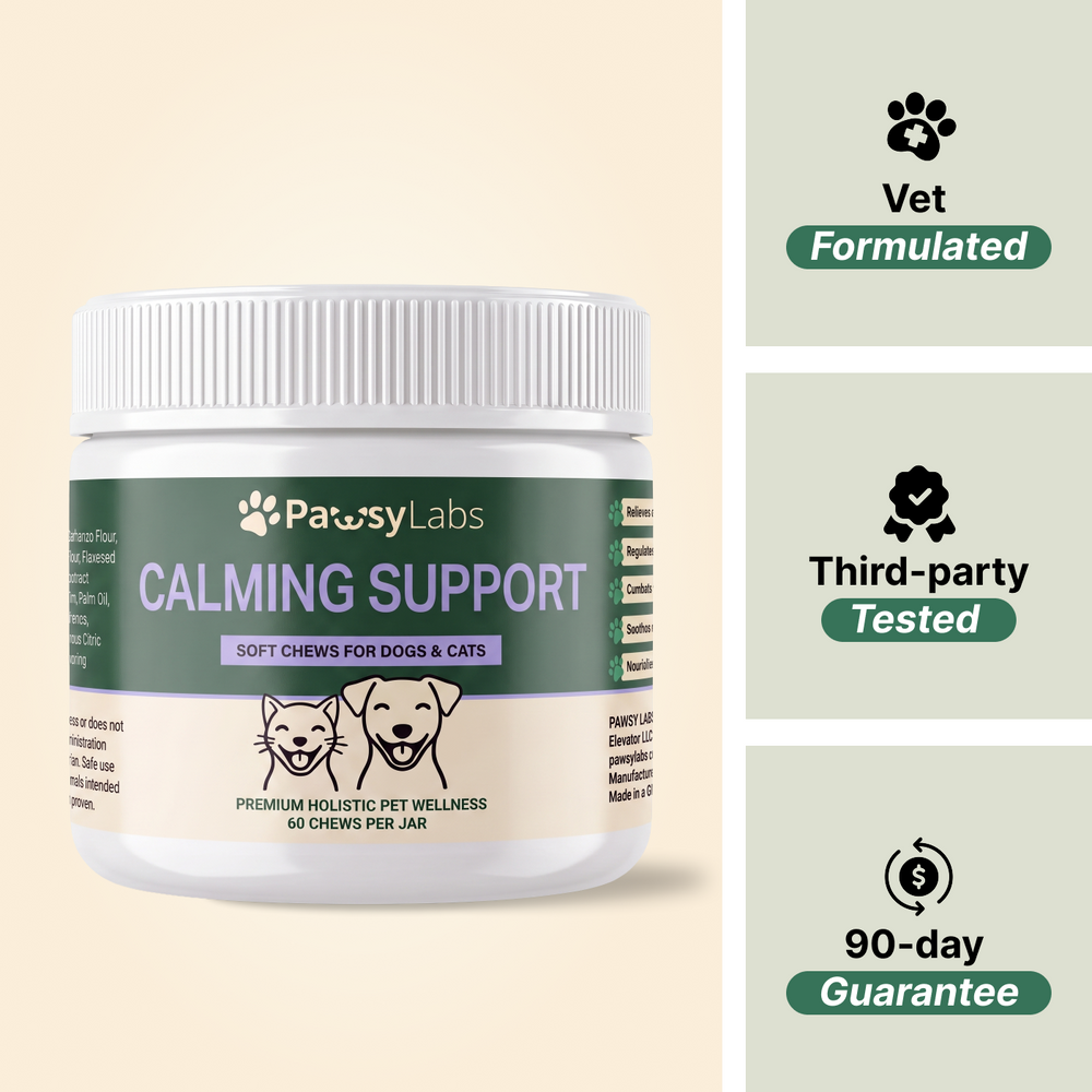 PawsyLabs™ - Calming Support Soft Chews for Dogs & Cats