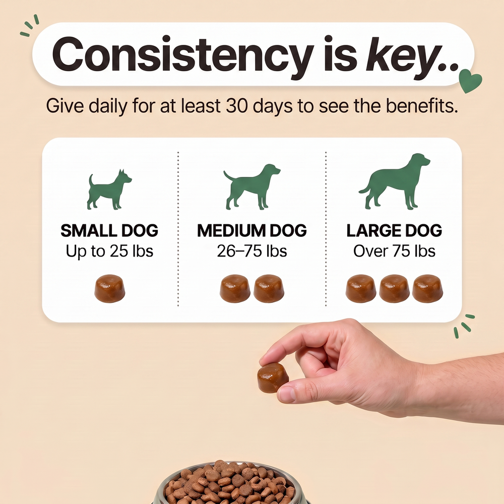 How to use Multivitamin chews — daily dosage by dog weight