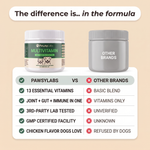 PawsyLabs Multivitamin chews compared with other brands