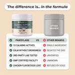 PawsyLabs Calming Support chews compared with other brands