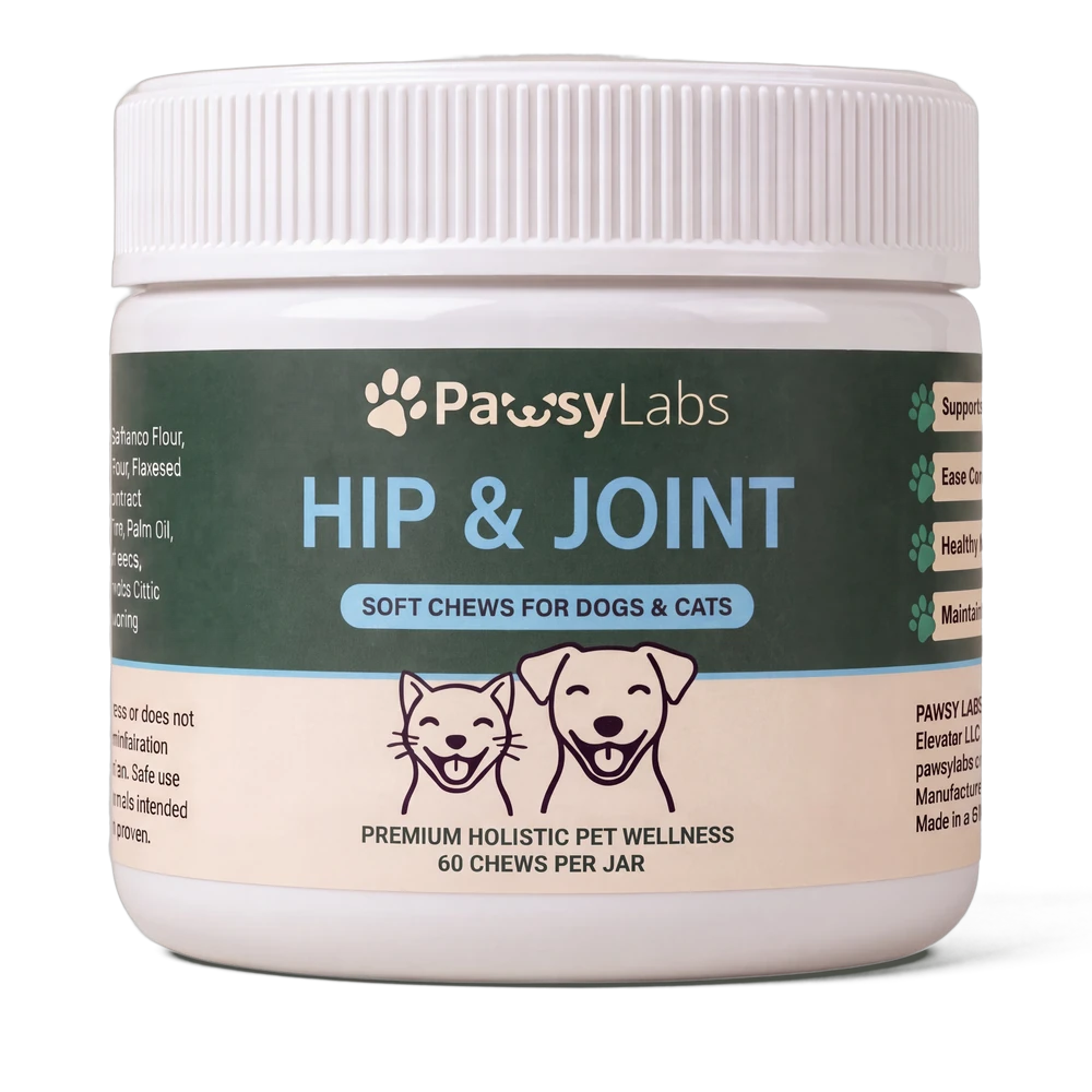 PawsyLabs Hip and Joint soft chews jar
