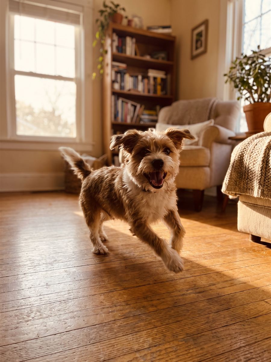 Mornings that start with zoomies again.